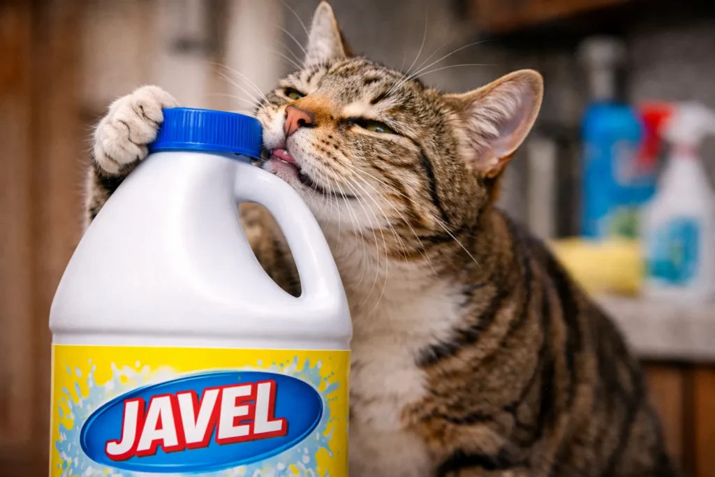 Chat et javel