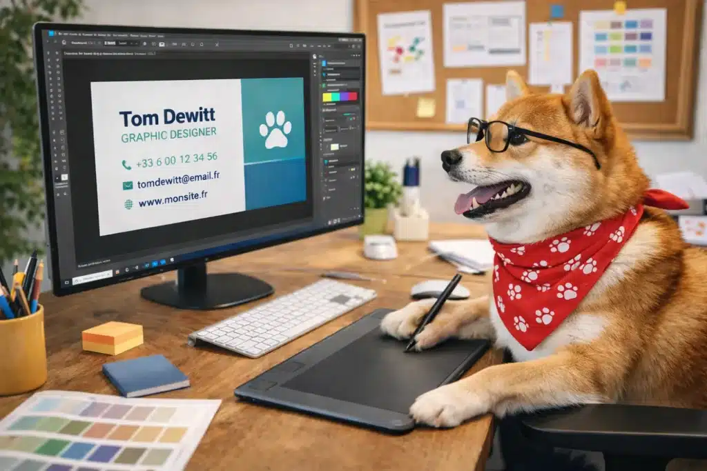 Poids idéal du chien : fais le test 3 carte de visite association