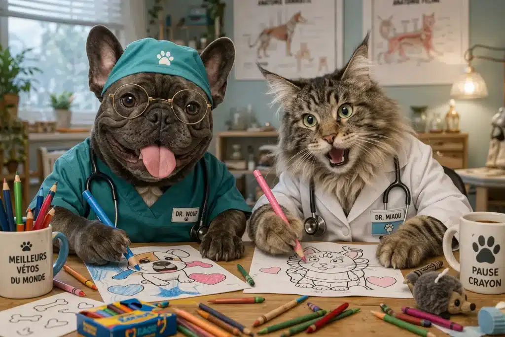 coloriage vétérinaire