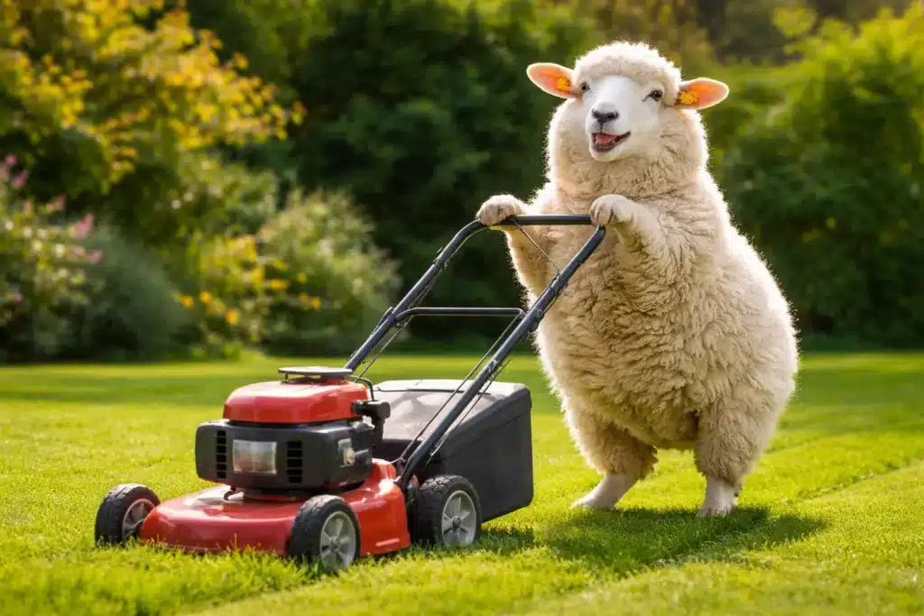 louer un mouton pour tondre la pelouse