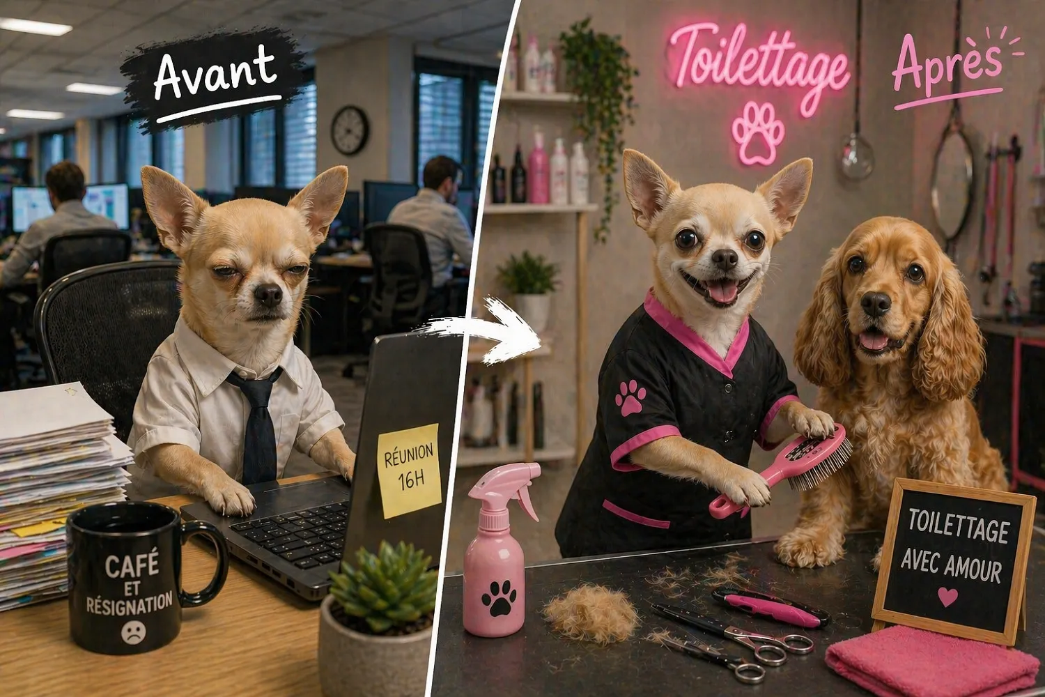 Reconversion toiletteur canin : guide complet pour changer de métier
