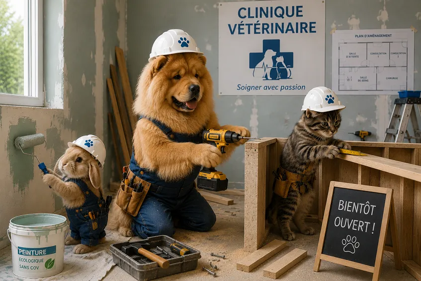 Aménagement clinique vétérinaire : le poste qui dérape n&rsquo;est pas le matériel, c&rsquo;est le local