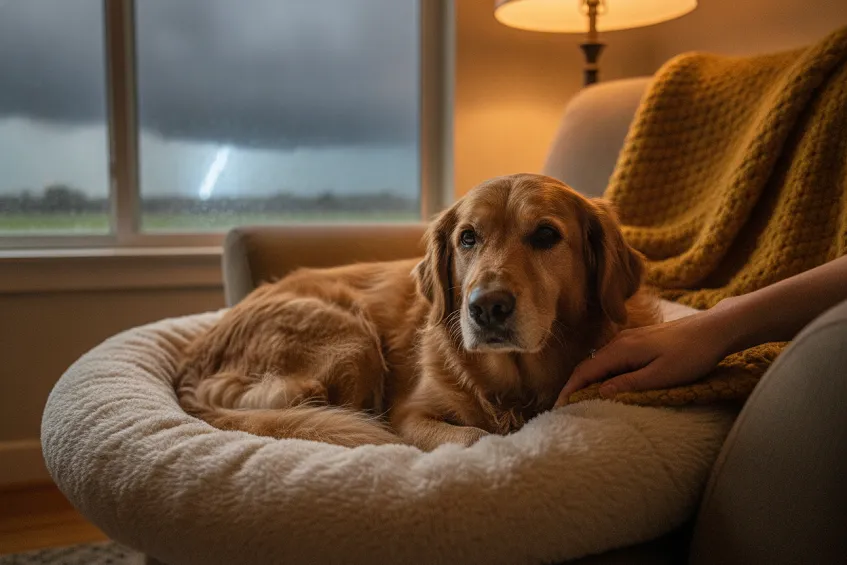 Recrutement vétérinaire : attirer et fidéliser les meilleurs talents 3 Chien peur de l'orage