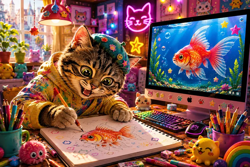 dessiner un poisson