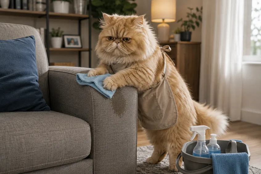 Odeur de pipi de chat dans une pièce : comment l&rsquo;enlever durablement
