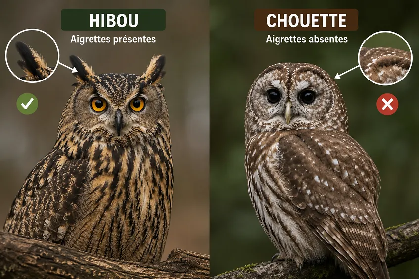 chouette ou hibou : différence