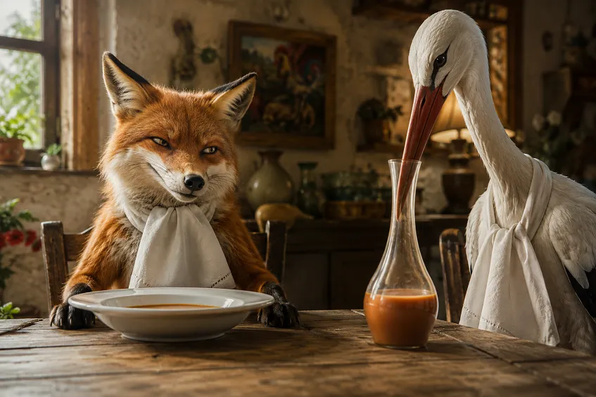 Le Renard et la Cigogne : texte, morale et analyse de la fable