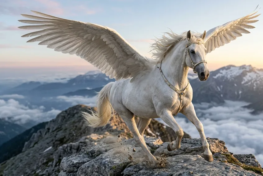 Pégase, le cheval ailé de la mythologie grecque