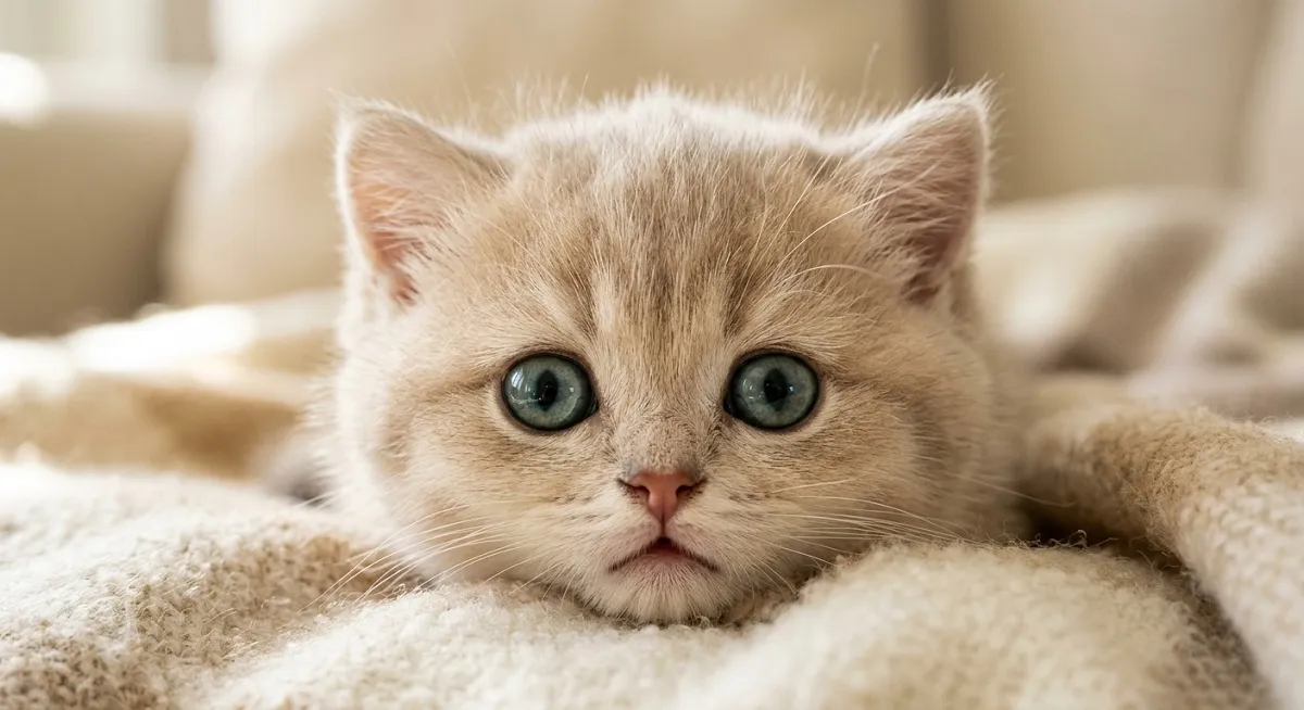 Chaton aux grands yeux ronds illustrant le schéma du bébé qui nous fait craquer