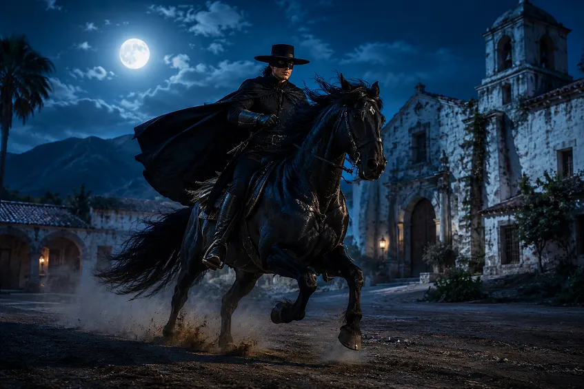 Cheval de Zorro : quel est son nom, sa couleur et sa race ?