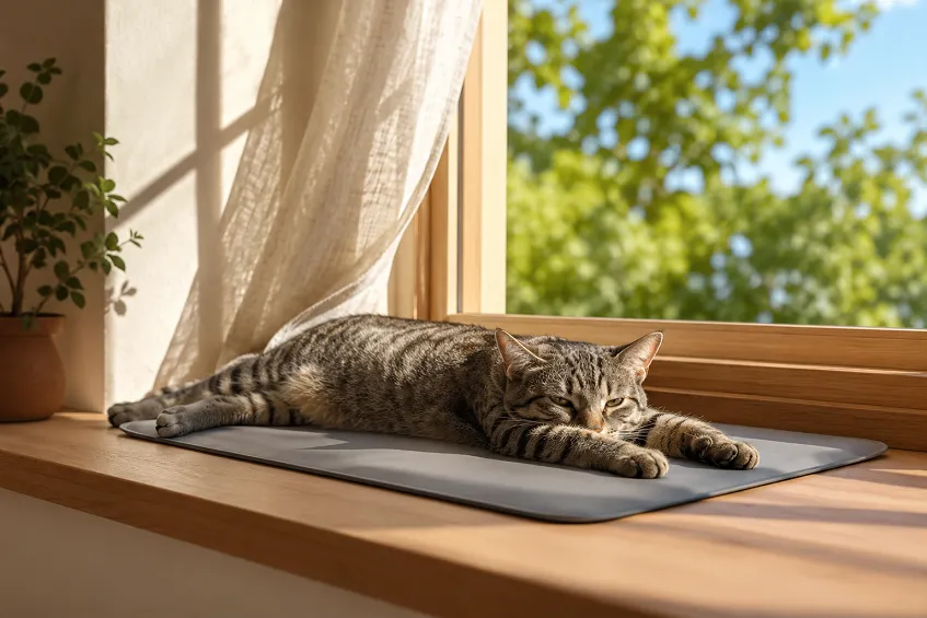 Tapis rafraîchissant pour chat : danger, avis vétérinaire et comparatif