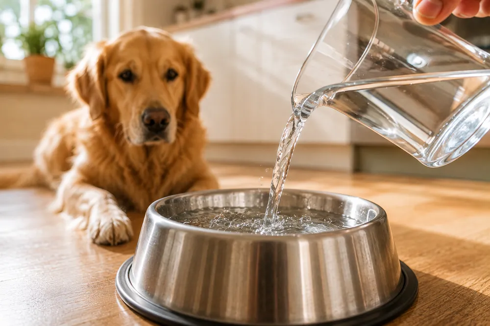 Laisser de l'eau fraîche à volonté à son chien