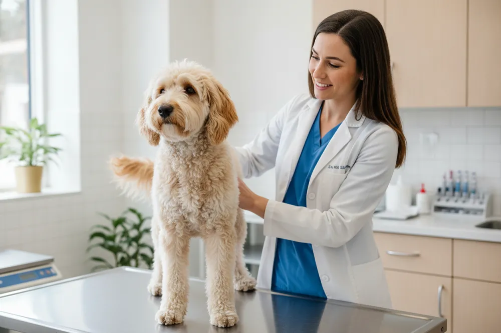 Examen vétérinaire du chien après une morsure