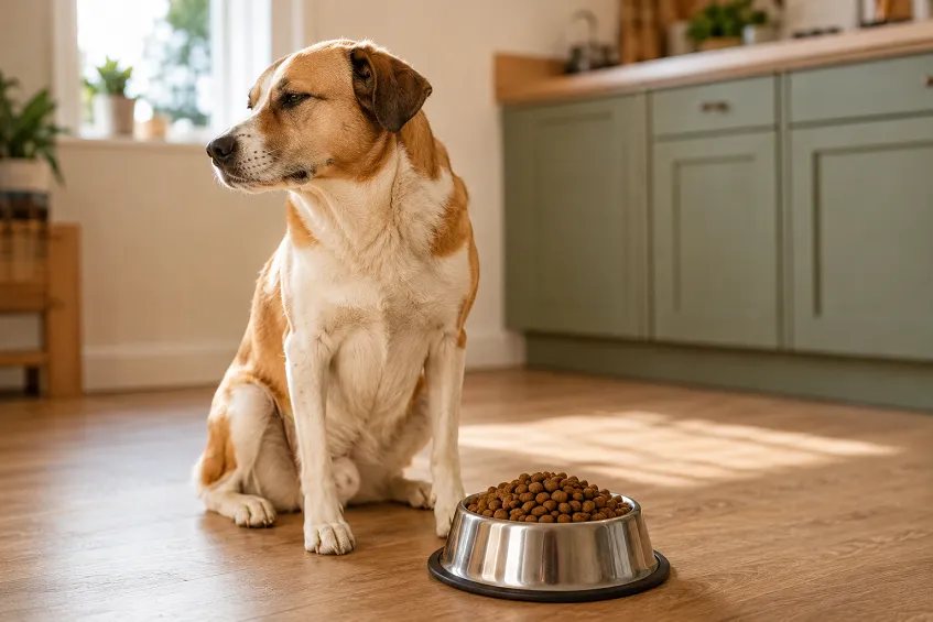 Chien qui ne mange plus ses croquettes