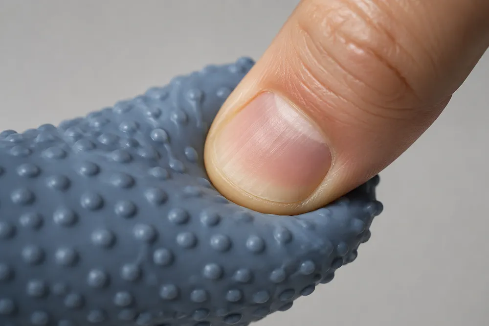 Test de l’ongle sur un jouet : s’il ne marque pas, l’objet est trop dur pour les dents de son chien.