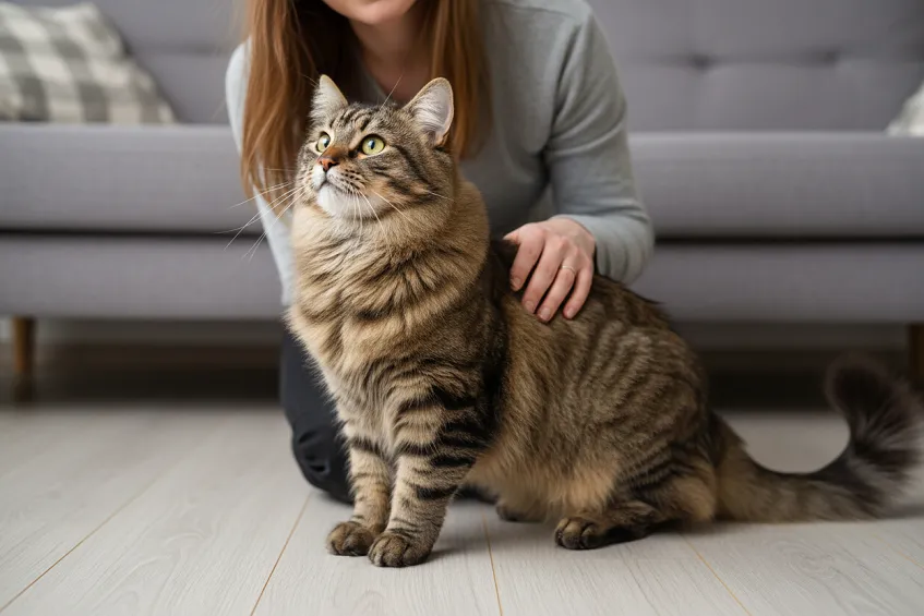Quantités minimales, marges et conditions d'accès à un grossiste 3 Complicité entre une propriétaire et son chat sibérien brown tabby.