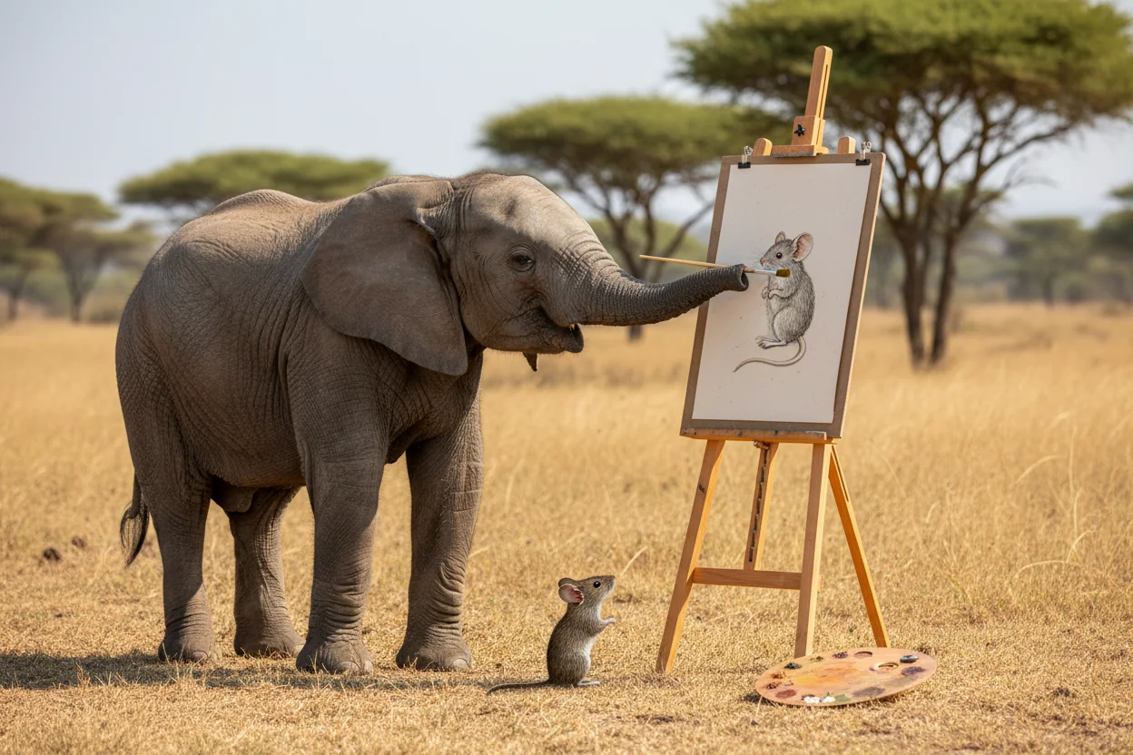 Souris dessin facile : la souris, sa tête et la petite souris des dents